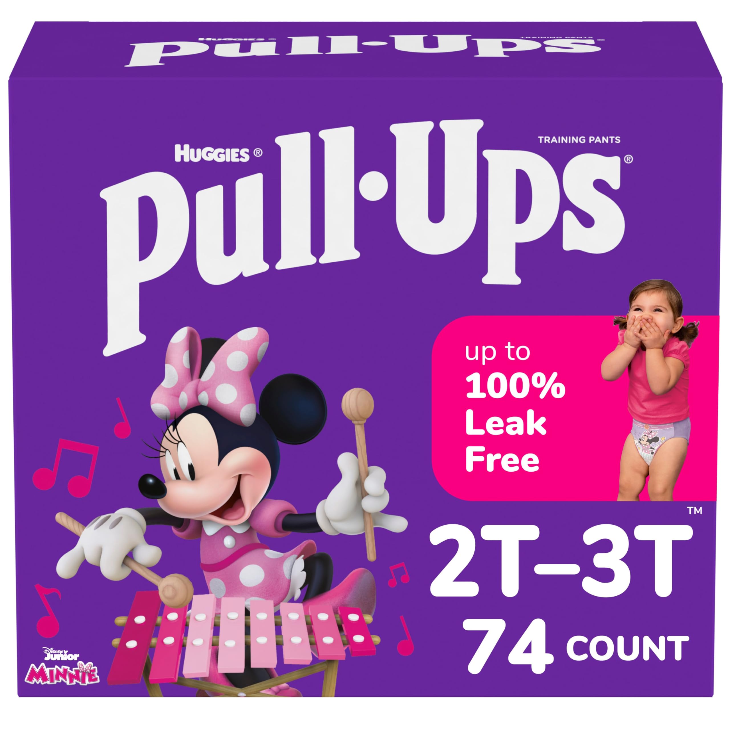 Version 1.0.0 Pull-Ups Girls' Training Pants, Size 2T-3T (74 Count)/1pk - Image 1
