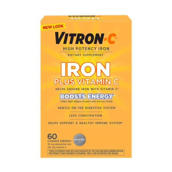 Vitron-C Iron Supplement (60 Count)/12pk