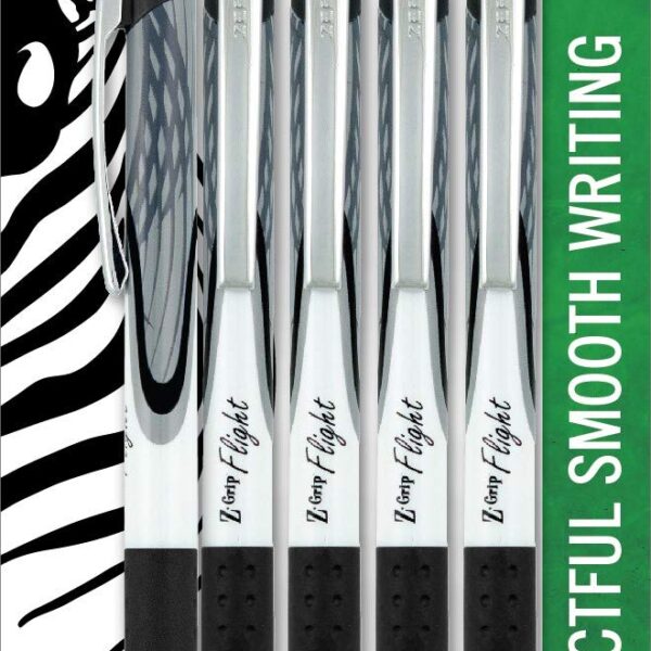 Zebra Z-Grip Flight Pens Bold Black (5 count)/48pk