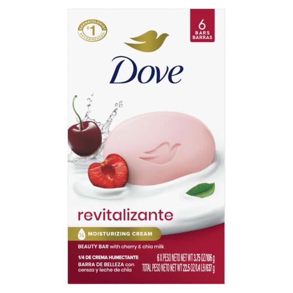 Dove Beauty Bar Cherry & Chia Milk (3.75 oz, 6 ct)/12pk