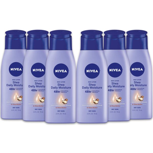 NIVEA Shea Nourish Body Lotion (2.5 oz, 6 Pack)/15pk