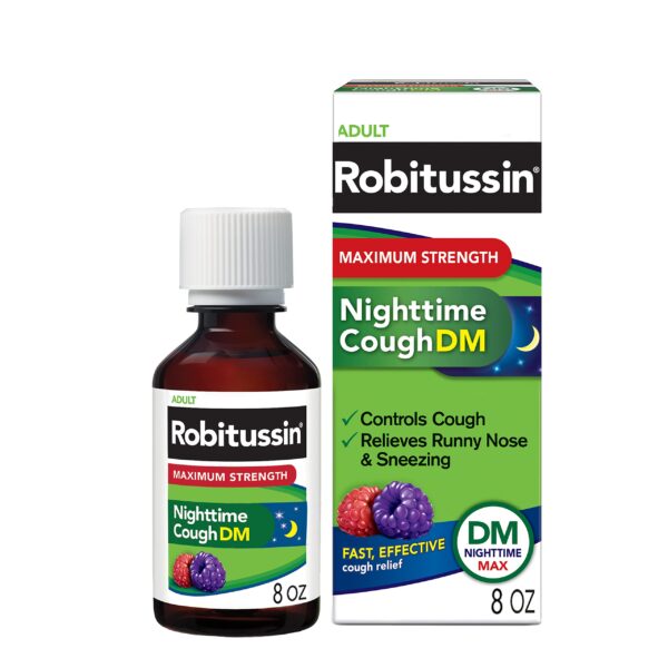 Robitussin Nighttime Cough DM Max Berry (8 oz)/12pk