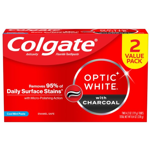 Colgate Optic White Charcoal Toothpaste (4.2 oz, 2 Pack)/24pk
