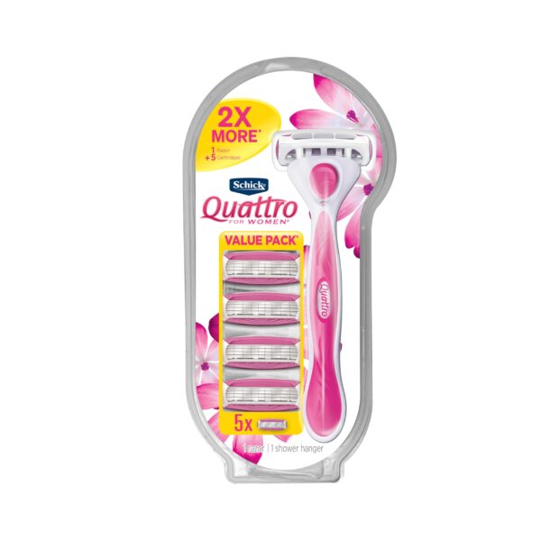Schick Quattro Women's Razor with 5 Refills/12pk