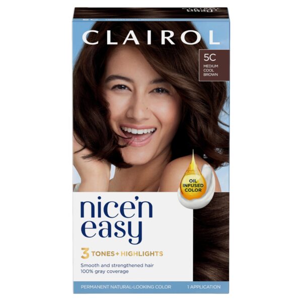 Clairol Nice’n Easy Medium Cool Brown Hair Dye (1 ct)/12pk