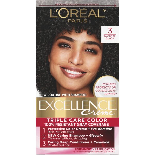 L'Oreal Paris Hair Color (Natural Black)/12pk