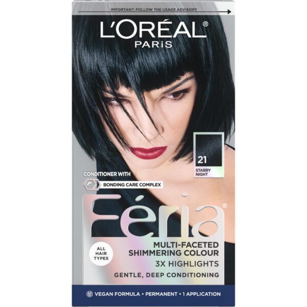 L'Oreal Hair Color (Bright Black)/12pk