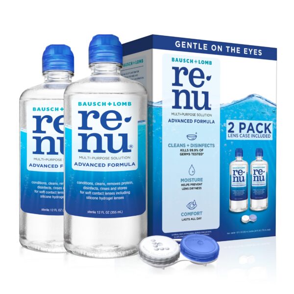 Renu Contact Lens Solution with Case (12 oz, 2 Pack)/12pk