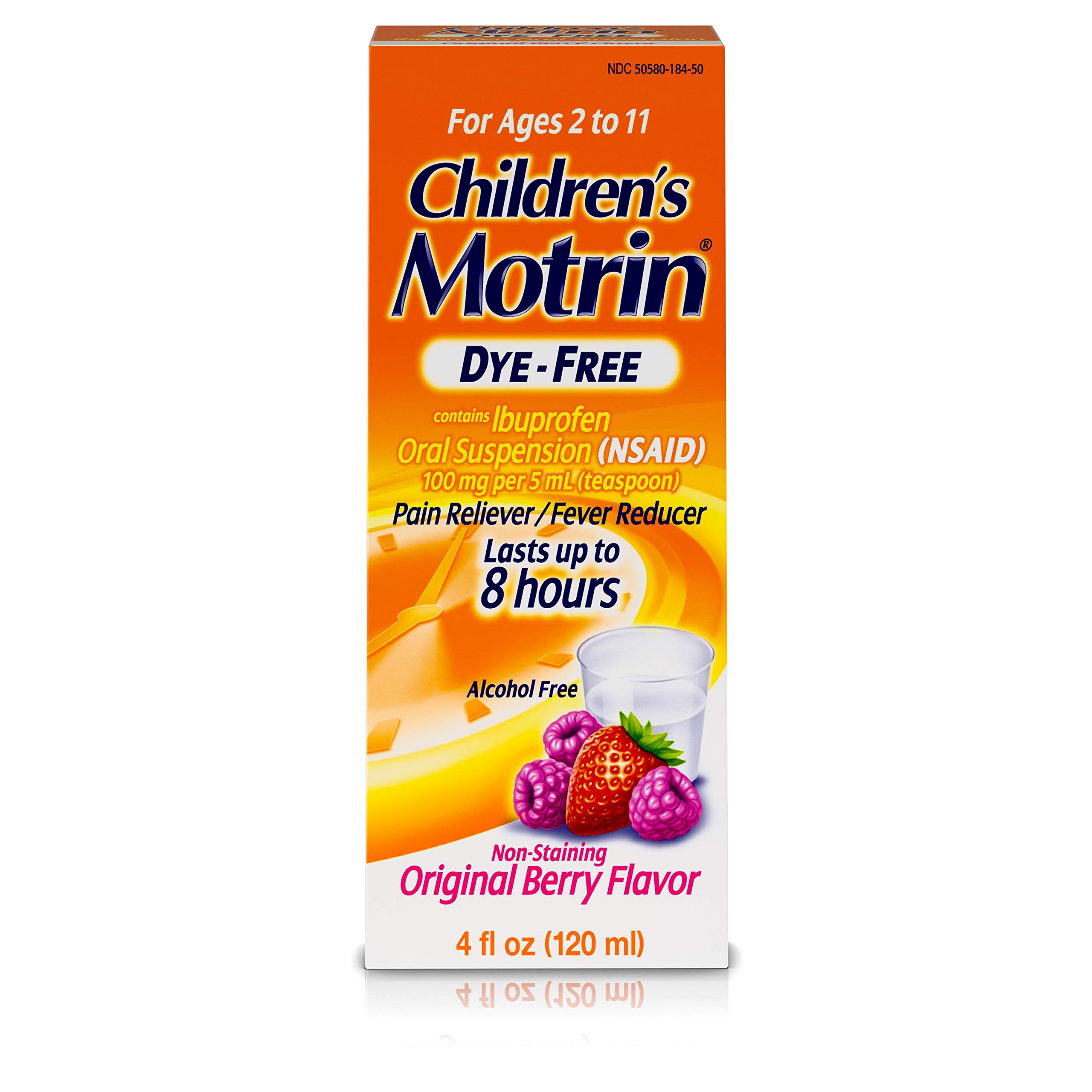 Version 1.0.0 Motrin Children’s Dye-Free Ibuprofen Berry (4 fl oz)/36pk - Image 1