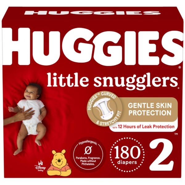 Huggies Little Snugglers Diapers Size 2 (180 Count)/1pk