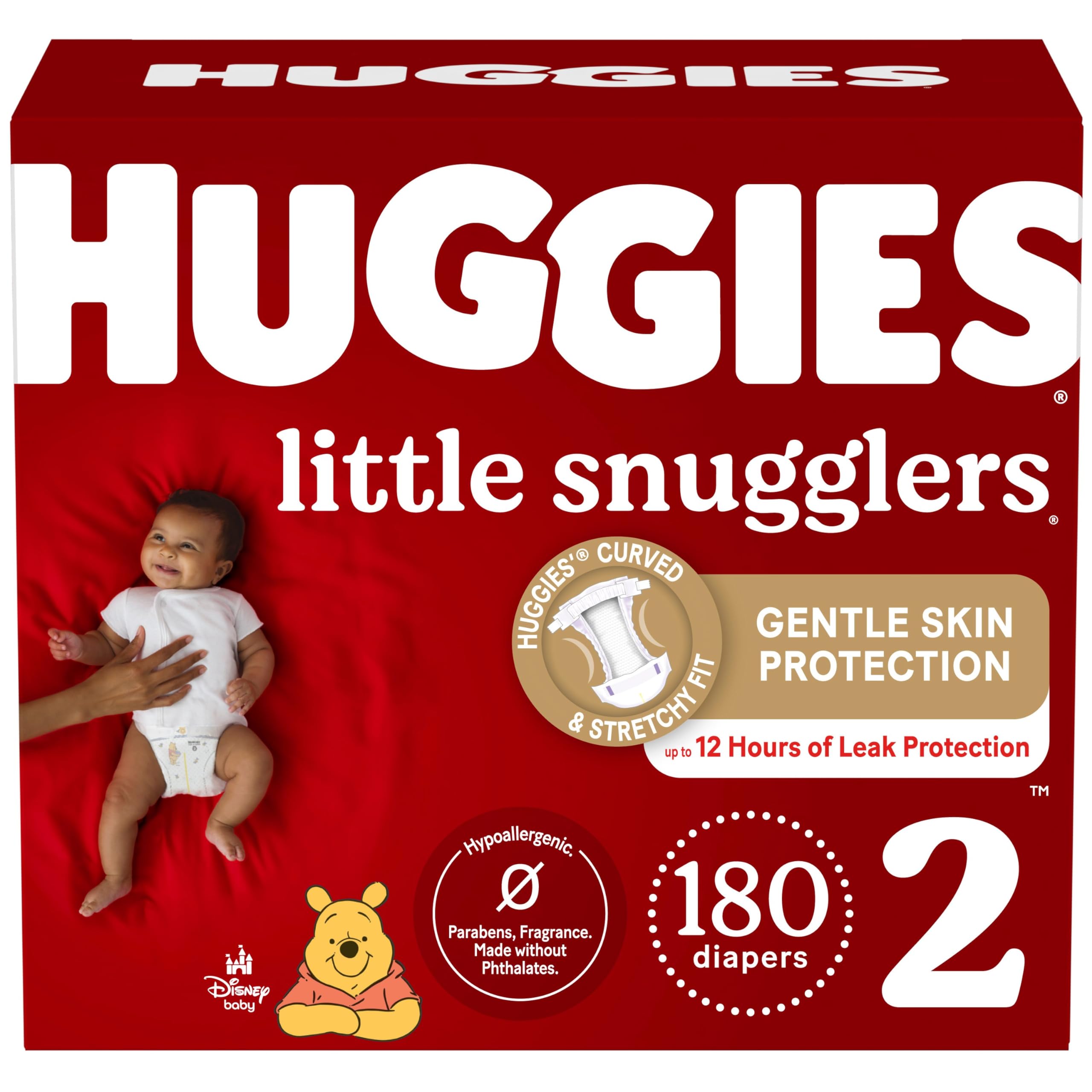 Version 1.0.0 Huggies Little Snugglers Diapers Size 2 (180 Count)/1pk - Image 1