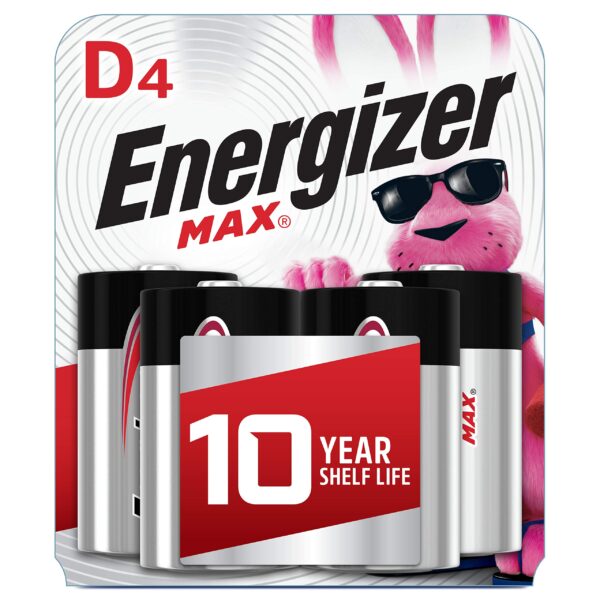 Energizer D Alkaline Batteries (4 Count)/12pk