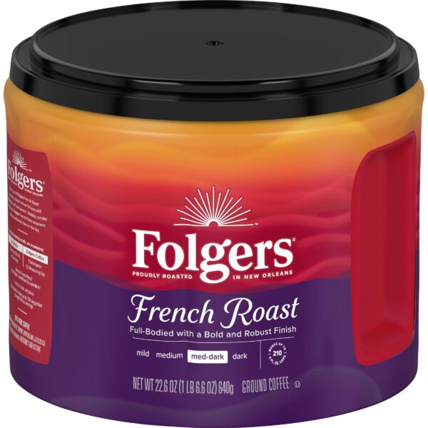 Folgers French Roast Ground Coffee (22.6 oz)/6pk
