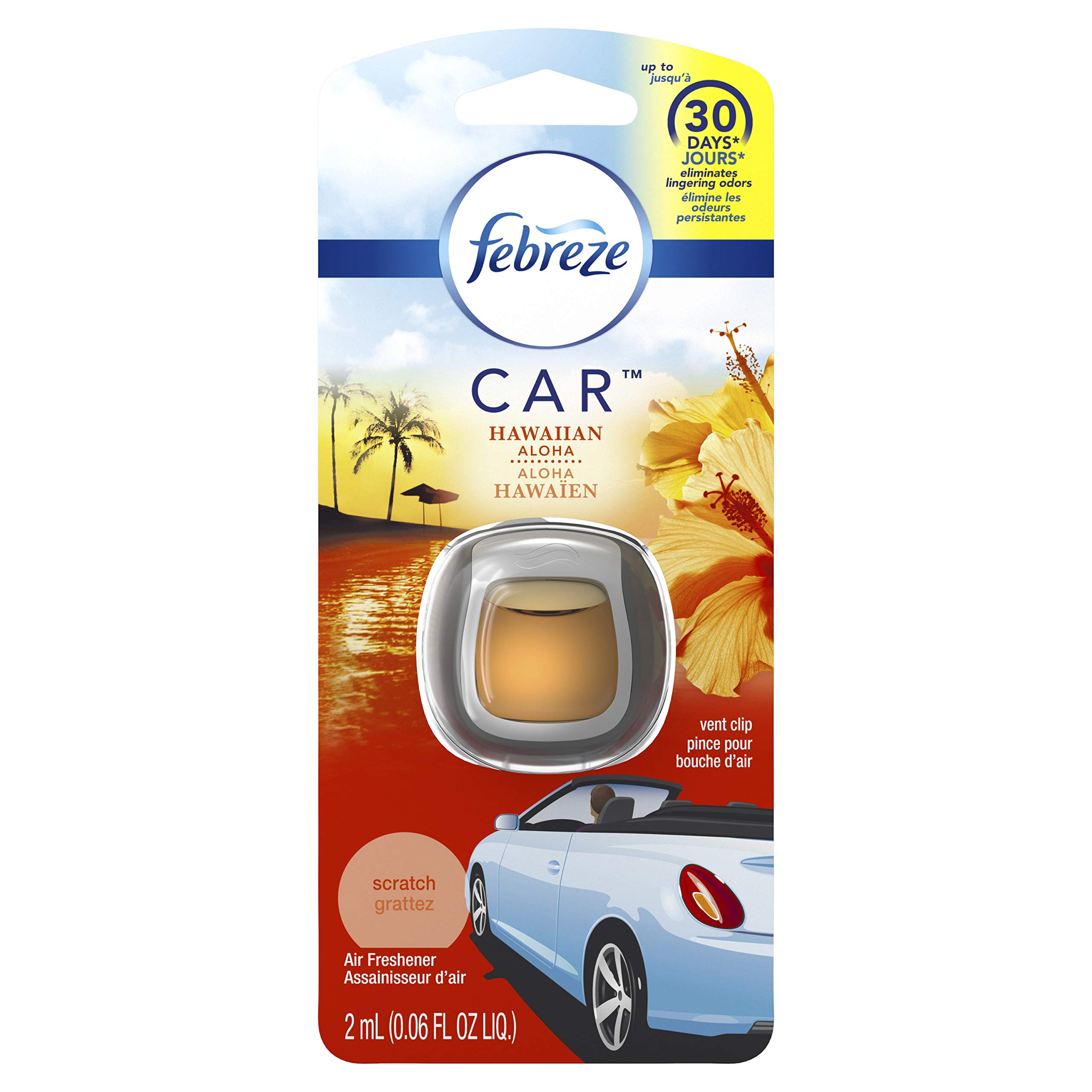 Version 1.0.0 Febreze Car Air Freshener Hawaiian Aloha (0.06 oz)/8pk - Image 1