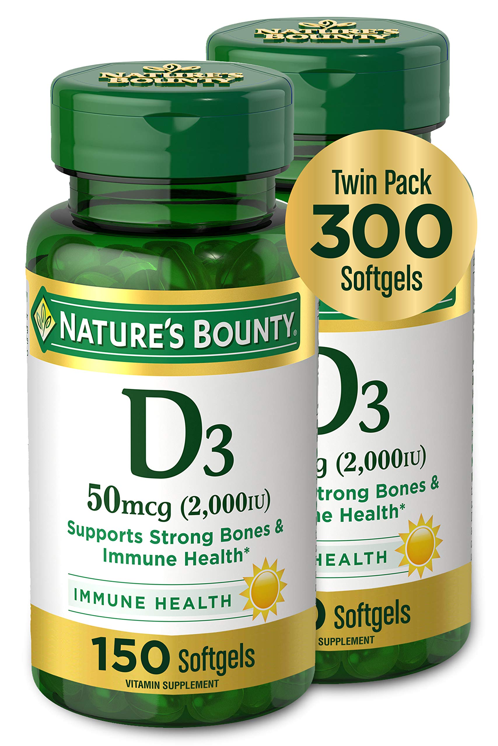 817gRtrqWaL.jpg Nature's Bounty Vitamin D3 (150 Count)/24pk - Image 1