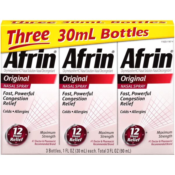 Afrin Original Nasal Spray (1 oz, Pack of 3)/36pk
