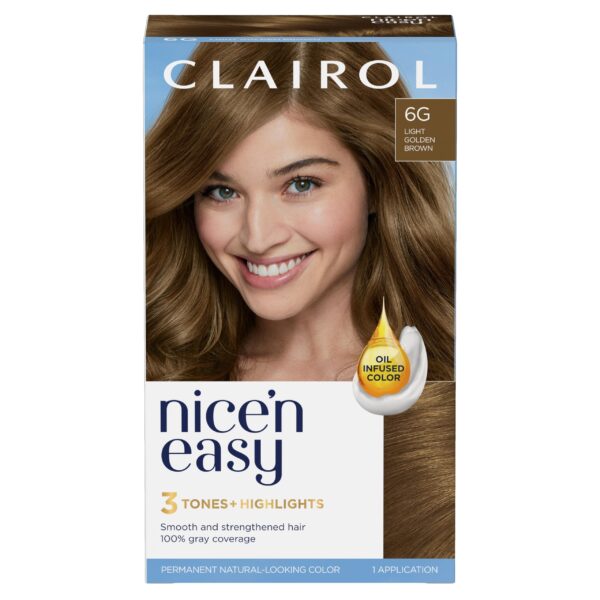 Clairol Nice'n Easy Hair Color 6G Light Golden Brown/12pk