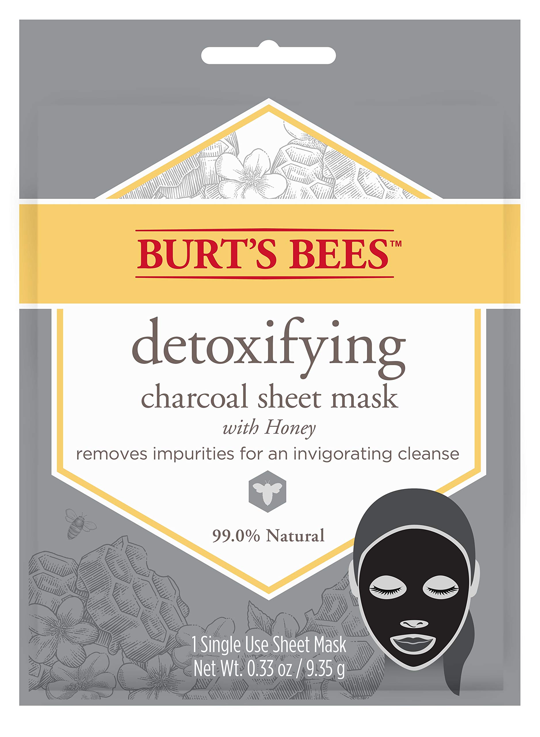 Version 1.0.0 Burt’s Bees Detoxifying Charcoal Sheet Mask (1 Count)/48pk - Image 1