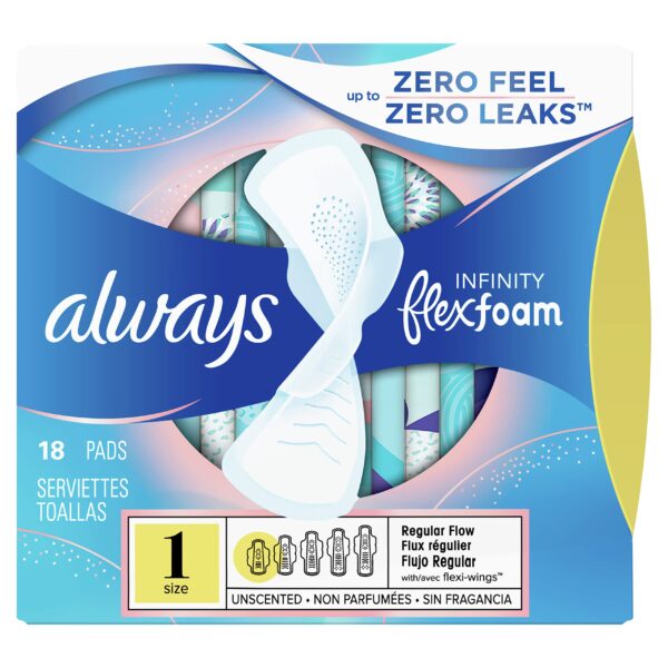 Always Ultra Thin Pads, Size 1 Regular (44 Count)/3pk