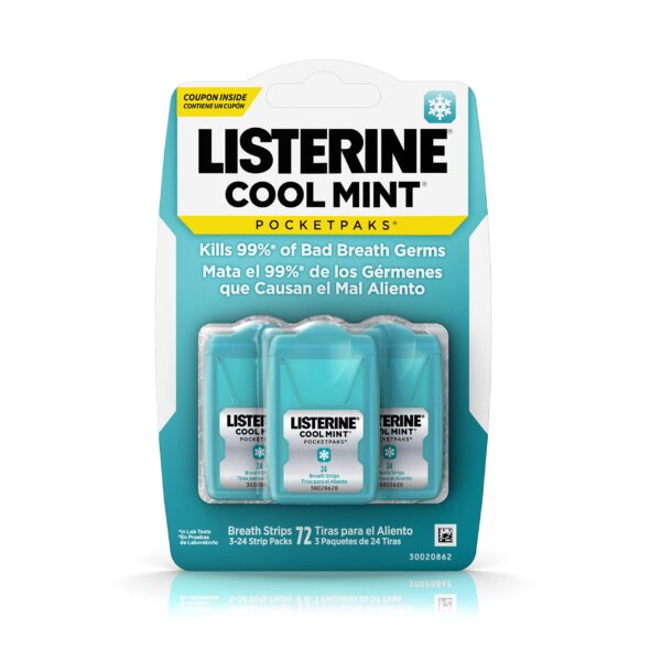 Listerine PocketPaks Cool Mint Breath Strips (72 ct)/36pk