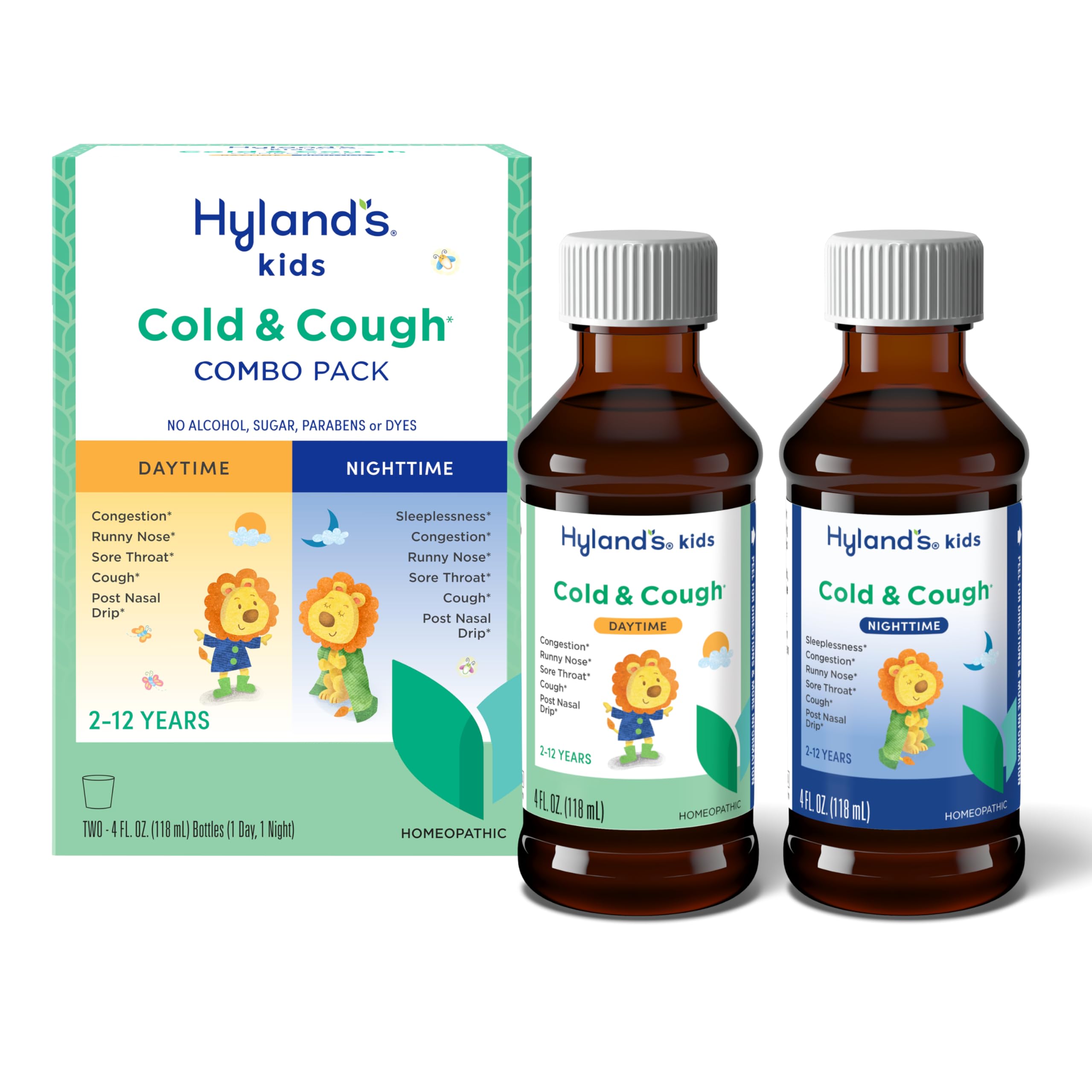 Version 1.0.0 Hyland’s Kids Cold and Cough Syrup (4 oz, 2 Pack)/12pk - Image 1