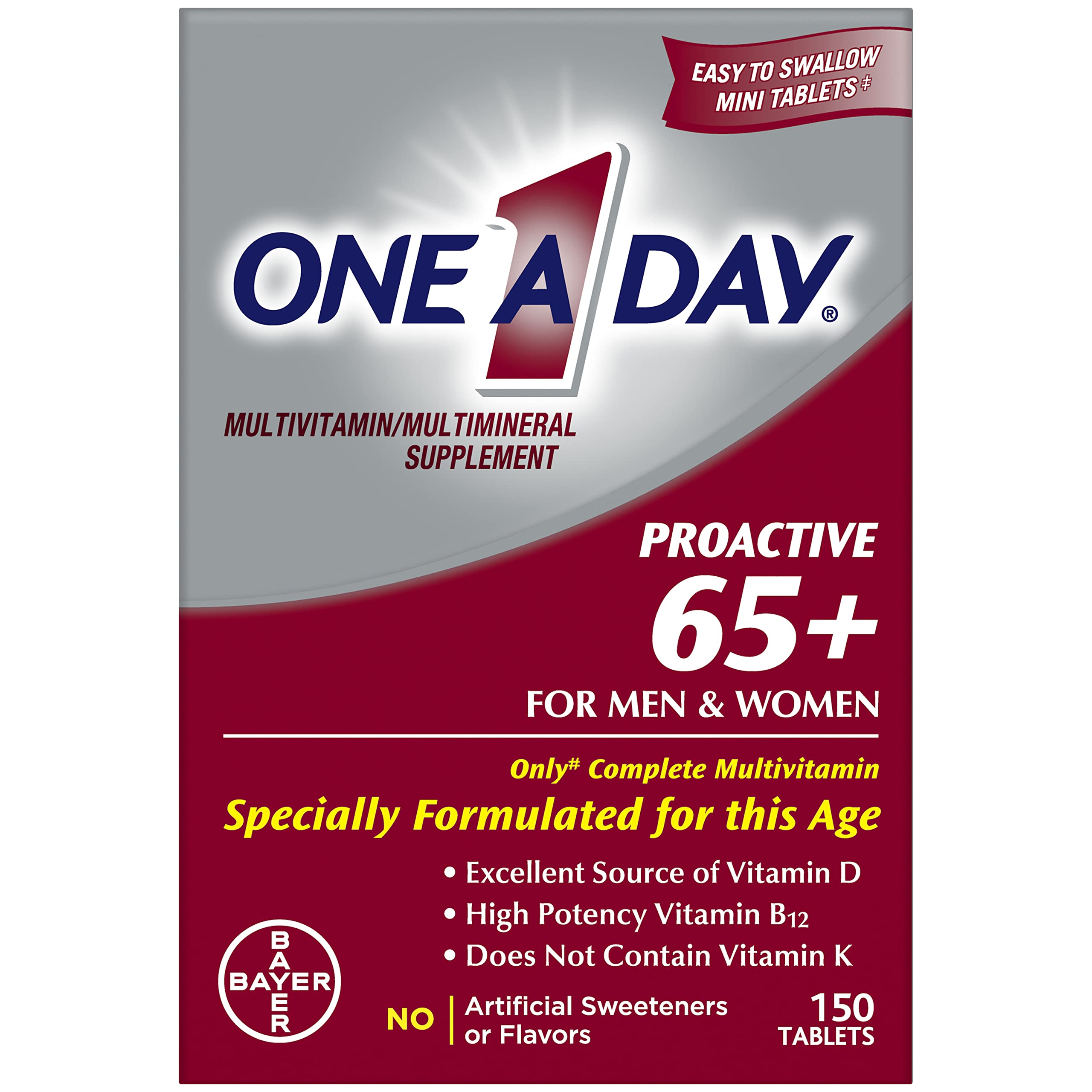 Version 1.0.0 One A Day Proactive 65+ Multivitamin (150 ct)/24pk - Image 1