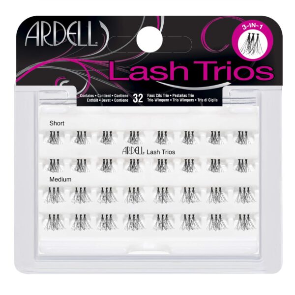 Ardell Lash Trios Short to Medium Black (32 ct)/72pk