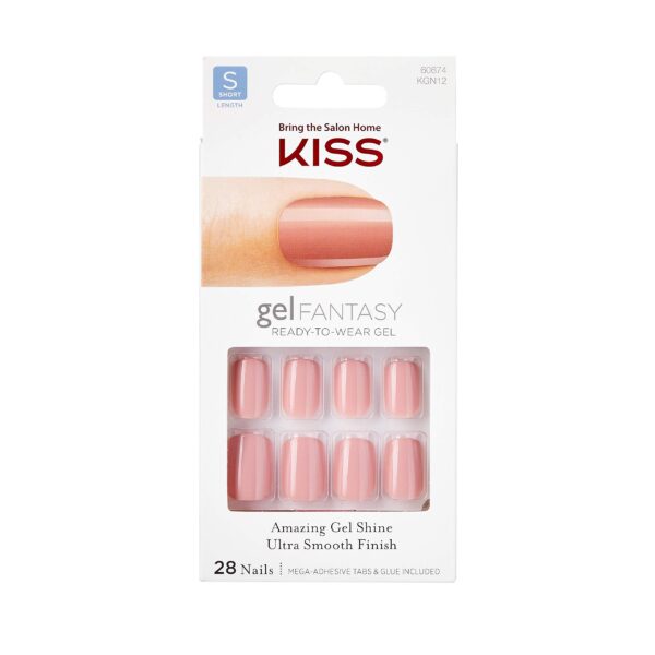 Kiss Gel Fantasy Nails, Short Design (1 Pack)/36pk