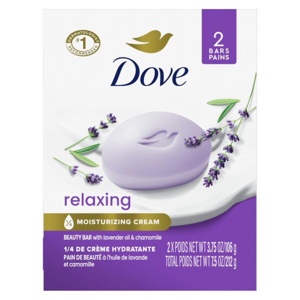 Dove Beauty Bar Lavender & Chamomile (3.75 oz, 2-pack)/12pk