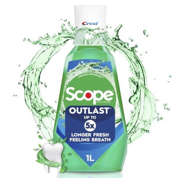 Crest Scope Mouthwash, Outlast Mint (1 L)/6pk