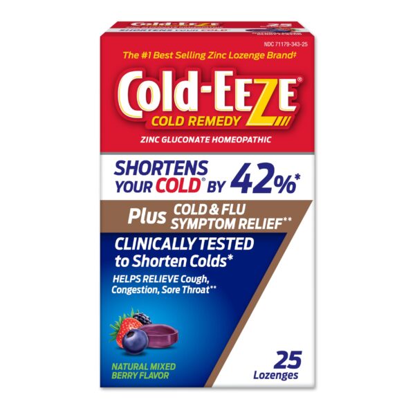 Cold-Eeze Mixed Berry Zinc Lozenges (25 ct)/48pk