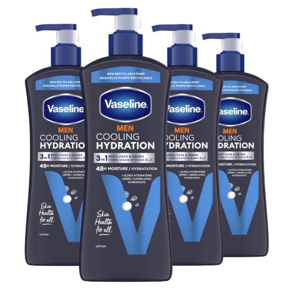 Vaseline Men 3-in-1 Lotion Cooling Hydration (20.3 oz, 4 Pack)/4pk