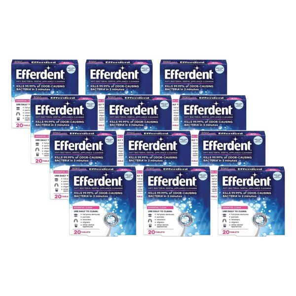 Efferdent Denture Cleaning Tablets (102 Count, 12 Pack)/6pk