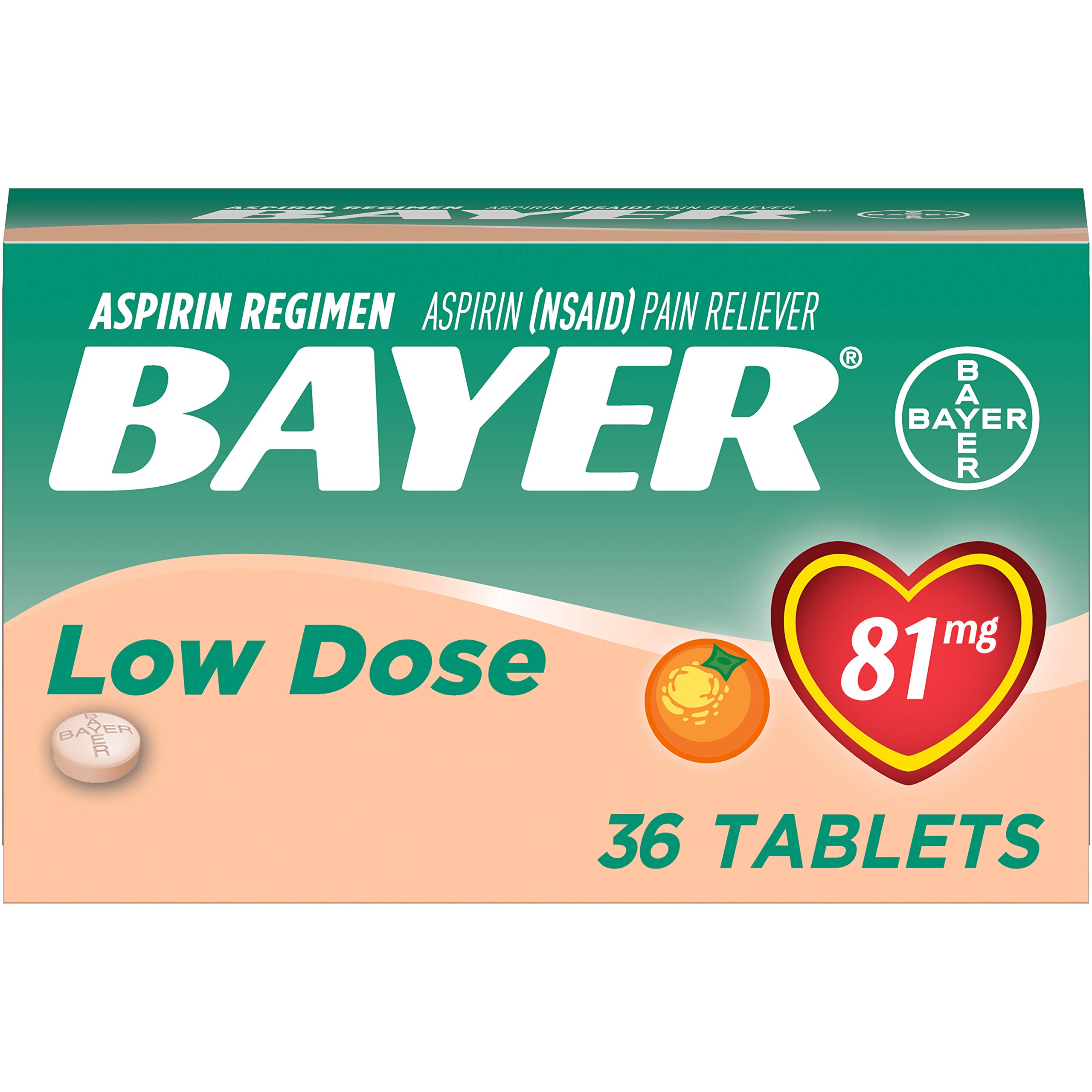 Version 1.0.0 Bayer Children's Aspirin - Orange Chewable (36 ct, 81 mg)/36pk - Image 1
