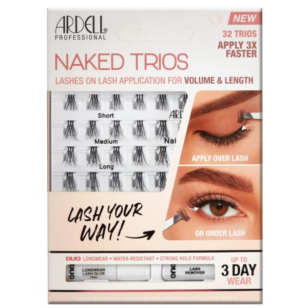 Ardell Naked Lashes Trios Kit (32 Trios)/36pk