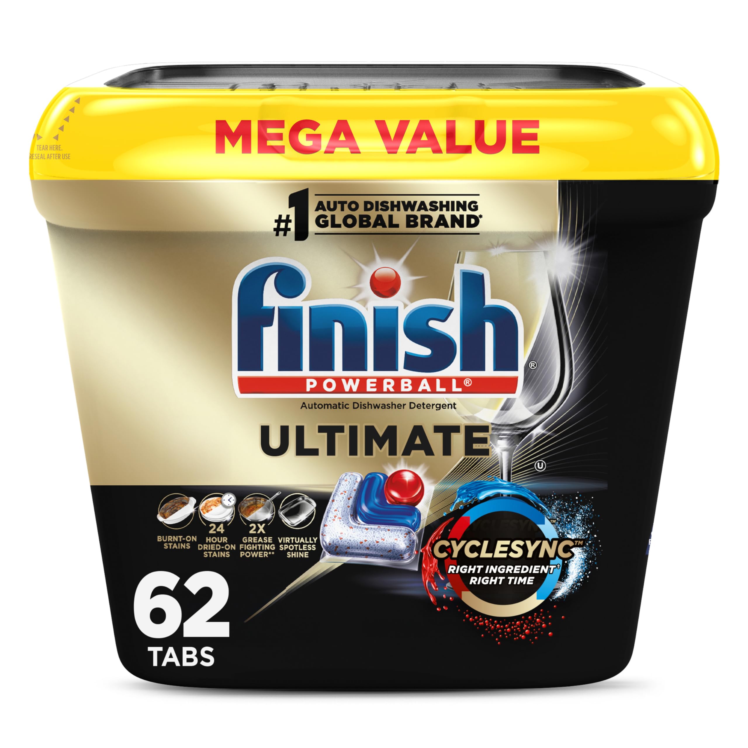 Version 1.0.0 Finish Ultimate Dishwasher Detergent Tabs (62 Count)/4pk - Image 1