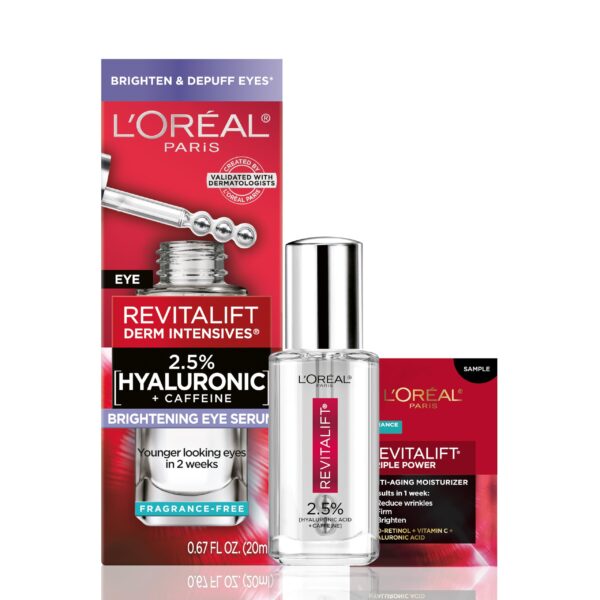 L'Oreal Revitalift Eye Serum + Moisturizer Sample (0.67 oz)/24pk