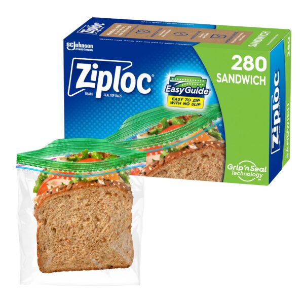 Ziploc Sandwich and Snack Bags (280 Bags Total)/9pk