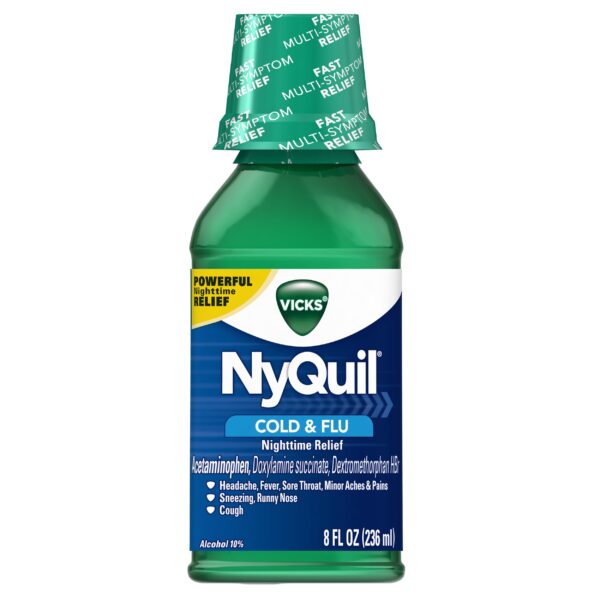 Vicks NyQuil Nighttime Relief Original (8 fl oz, Pack of 12)/12pk