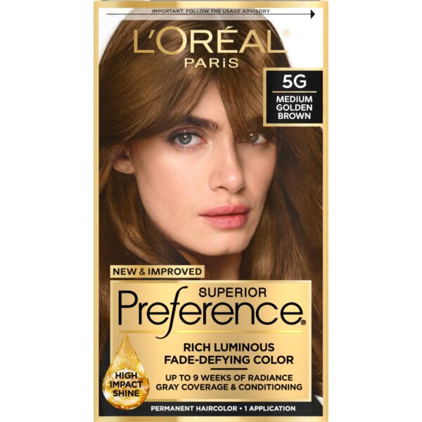 L'Oreal Paris Hair Color (Medium Golden Brown)/12pk