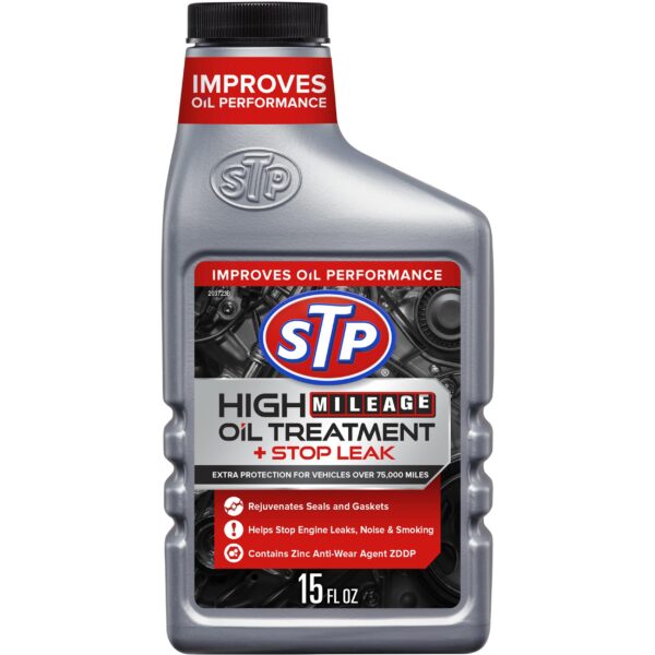 STP High Mileage Oil Treatment + Stop Leak (15 oz)/6pk