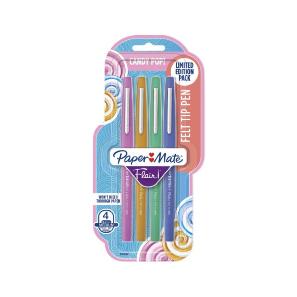 Paper Mate Flair Felt Tip Pens Candy Pop (4 Pack)/24pk