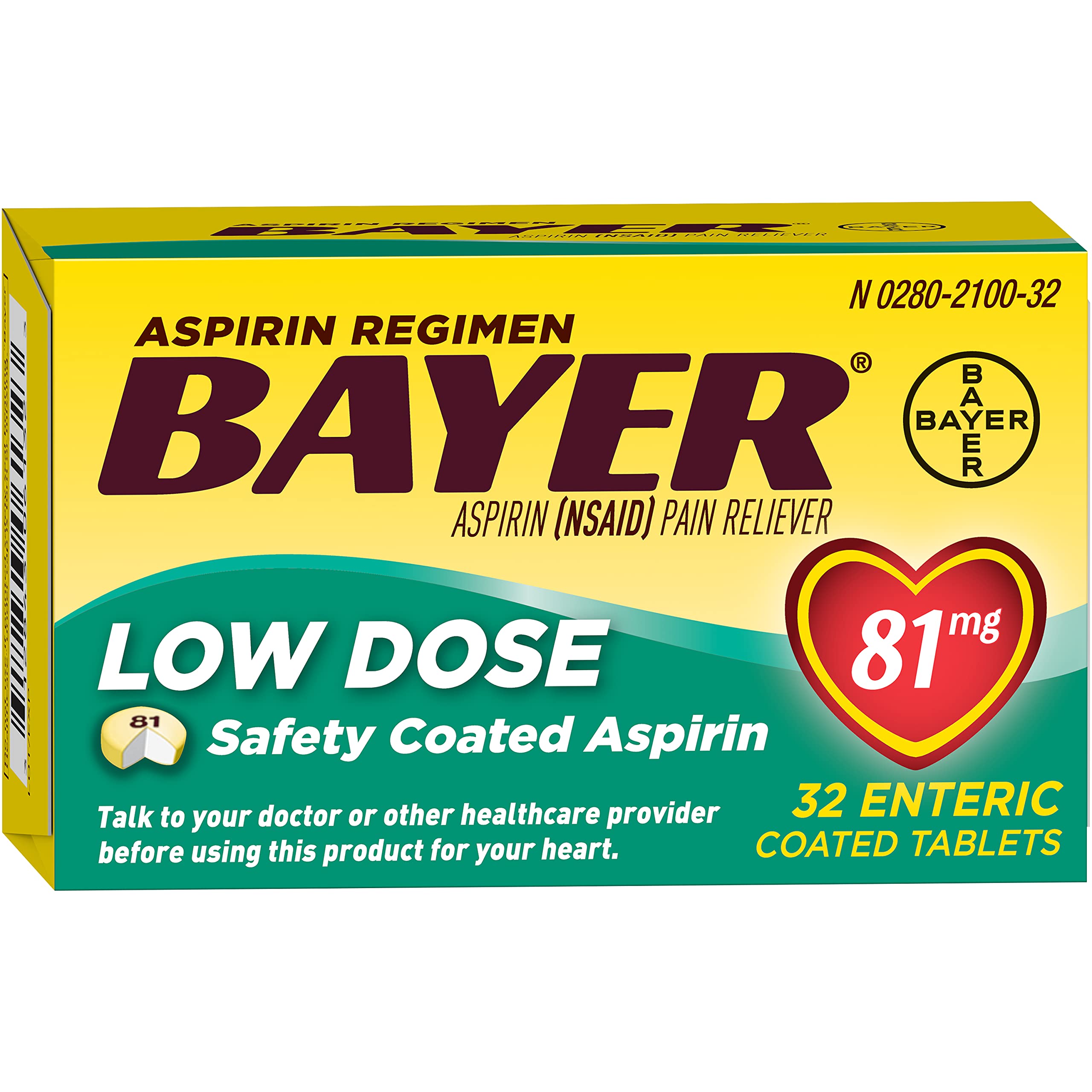 Version 1.0.0 Bayer Low Dose Aspirin 81mg (32 ct)/36pk - Image 1