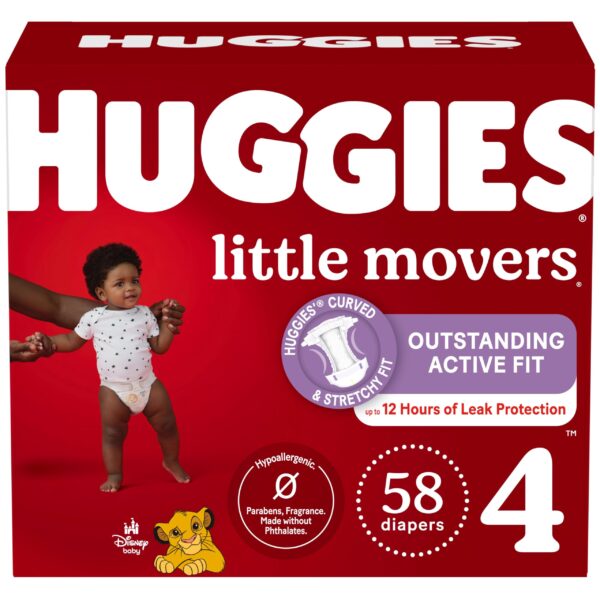 Huggies Diapers Little Movers Size 4 (58 ct)/1pk