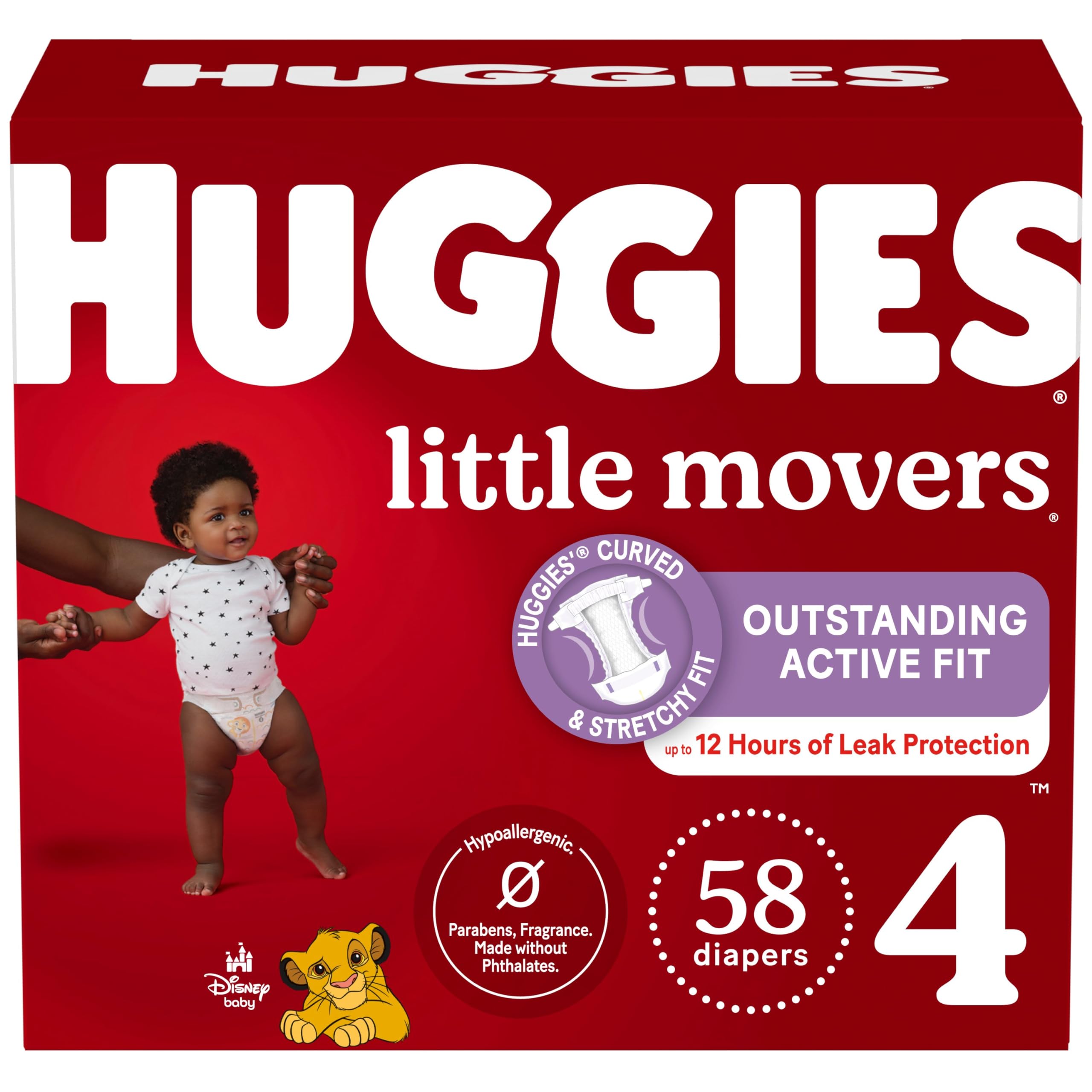 Version 1.0.0 Huggies Diapers Little Movers Size 4 (58 ct)/1pk - Image 1