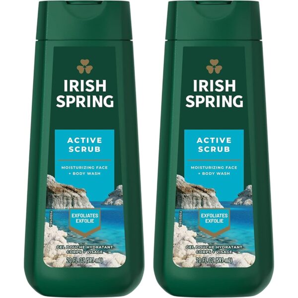Irish Spring Body Wash Active Scrub (20 oz, 2 Pack)/4pk