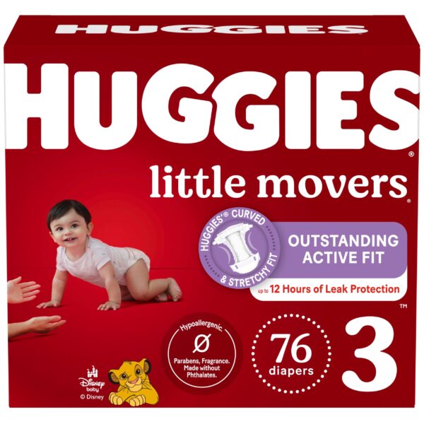 Huggies Little Movers Diapers Size 3 (76 Count)/1pk