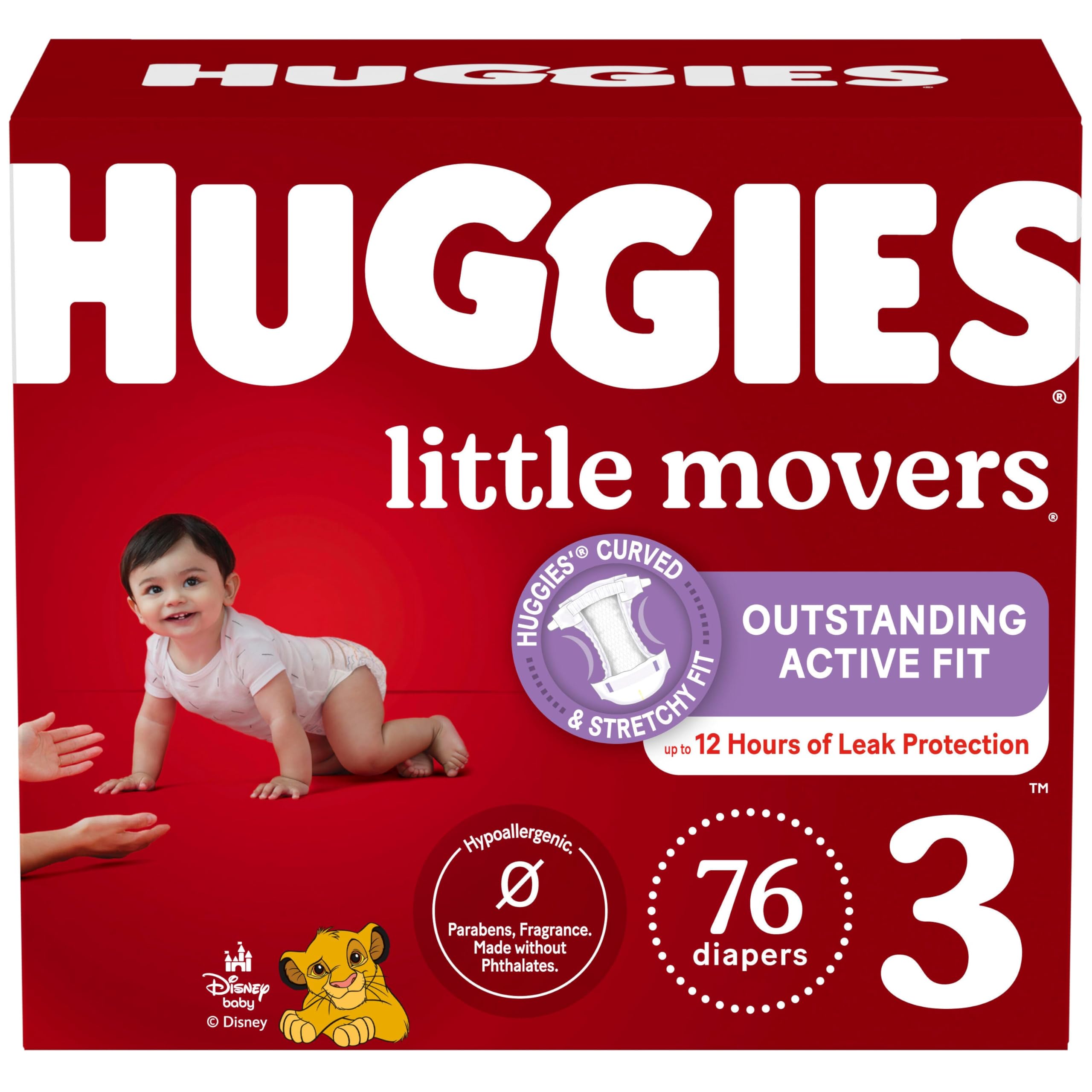 Version 1.0.0 Huggies Little Movers Diapers Size 3 (76 Count)/1pk - Image 1