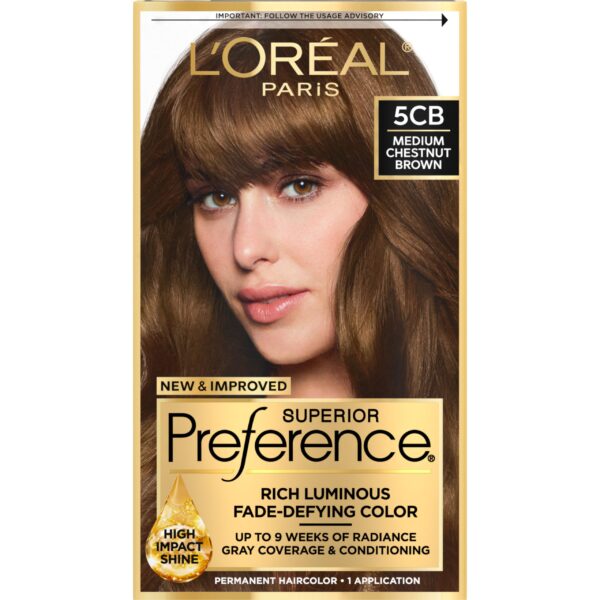 L'Oreal Hair Color (Medium Chestnut Brown)/12pk