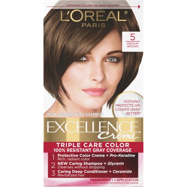 L'Oreal Hair Color (Medium Brown)/12pk